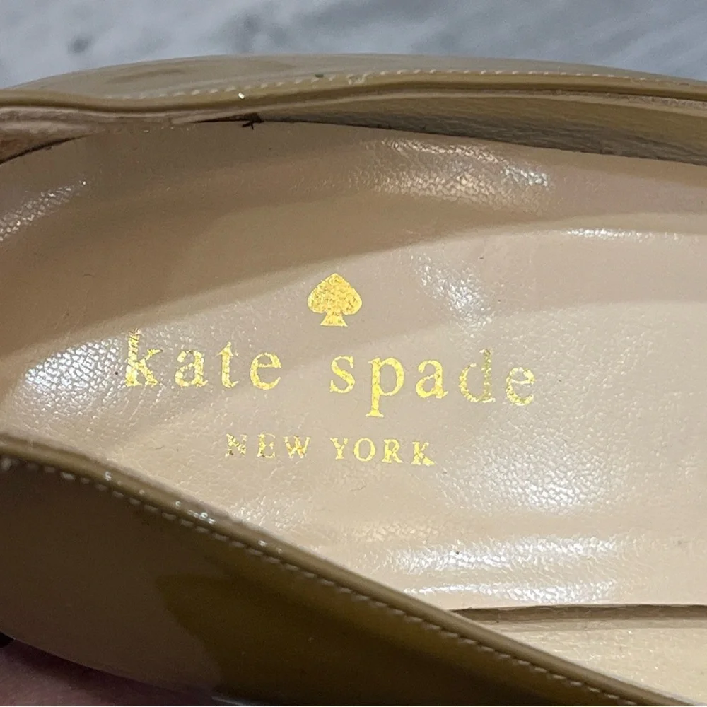 Kate Spade Women's Tan Patent Heels‎ Stiletto Pumps Size 7.5 B